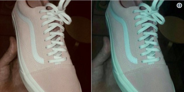 Tênis com ilusão de ótica – verde e cinza ou rosa e branco